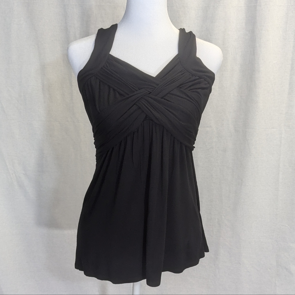 Boston Proper Size XXS Black Crisscross Top